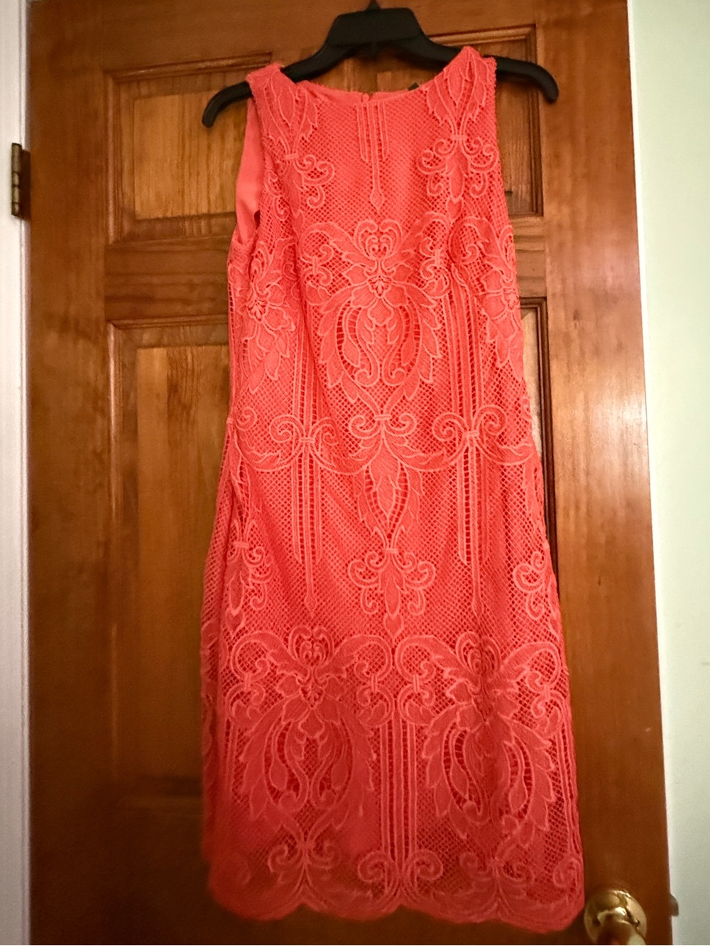 Ralph Lauren Coral Lace Sleeveless Shift Dress